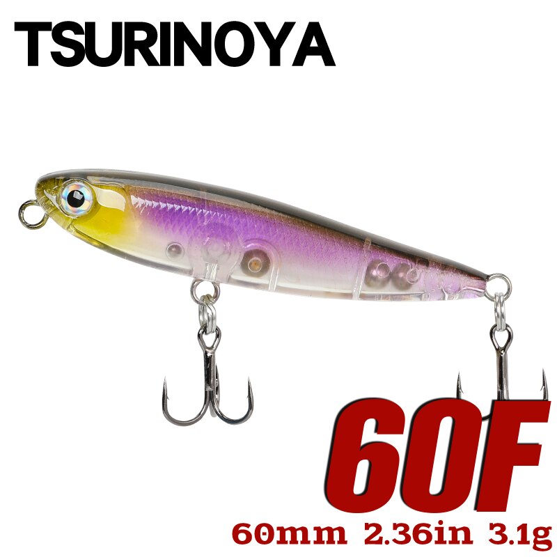 TSURINOYA 60F Topwater Pencil Fishing  DW64 ..